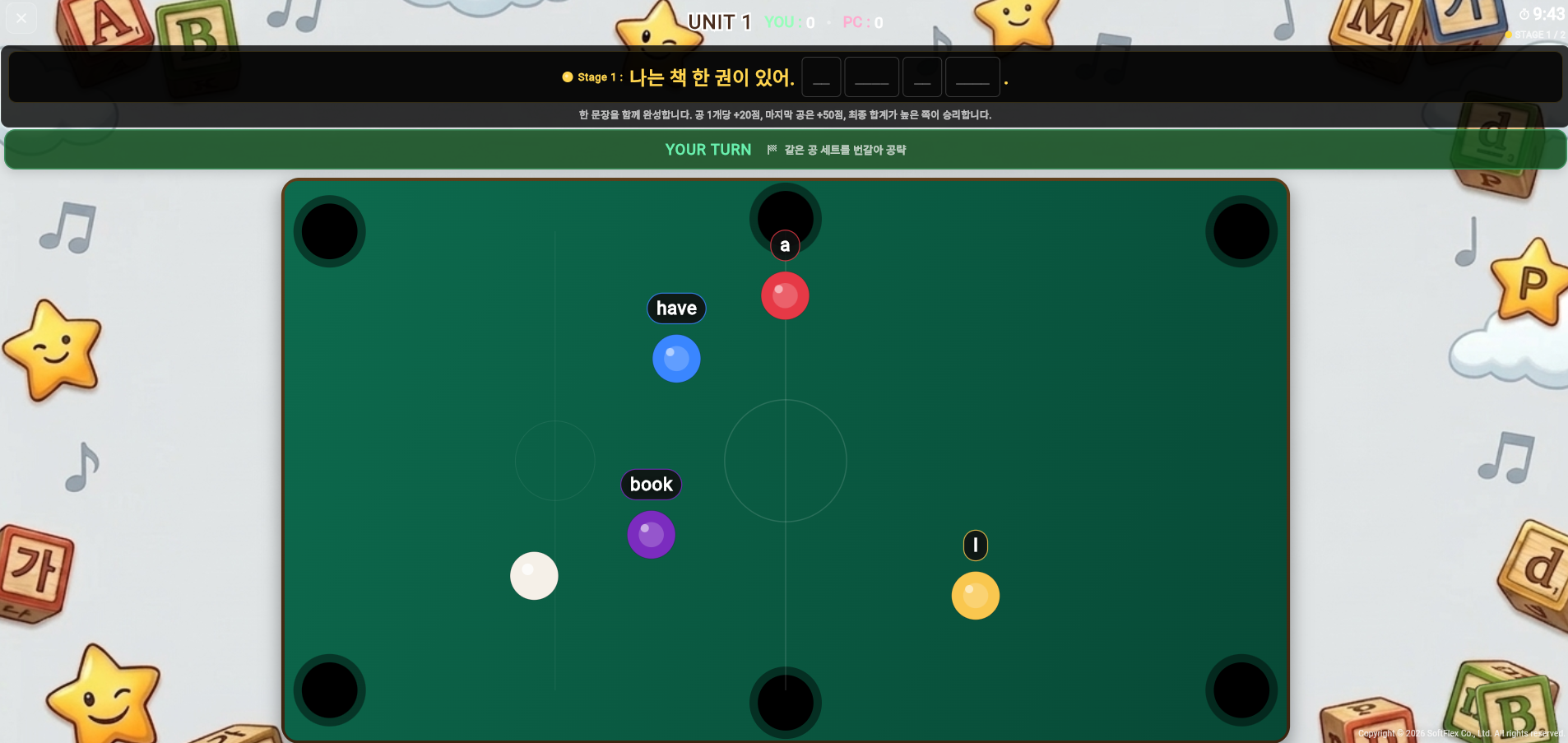 Sentence Billiards